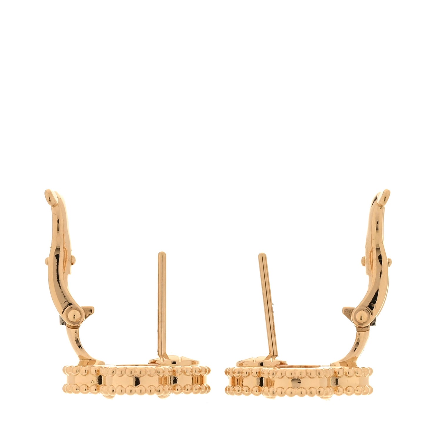 18K Yellow Gold Mother of Pearl Vintage Alhambra Earrings