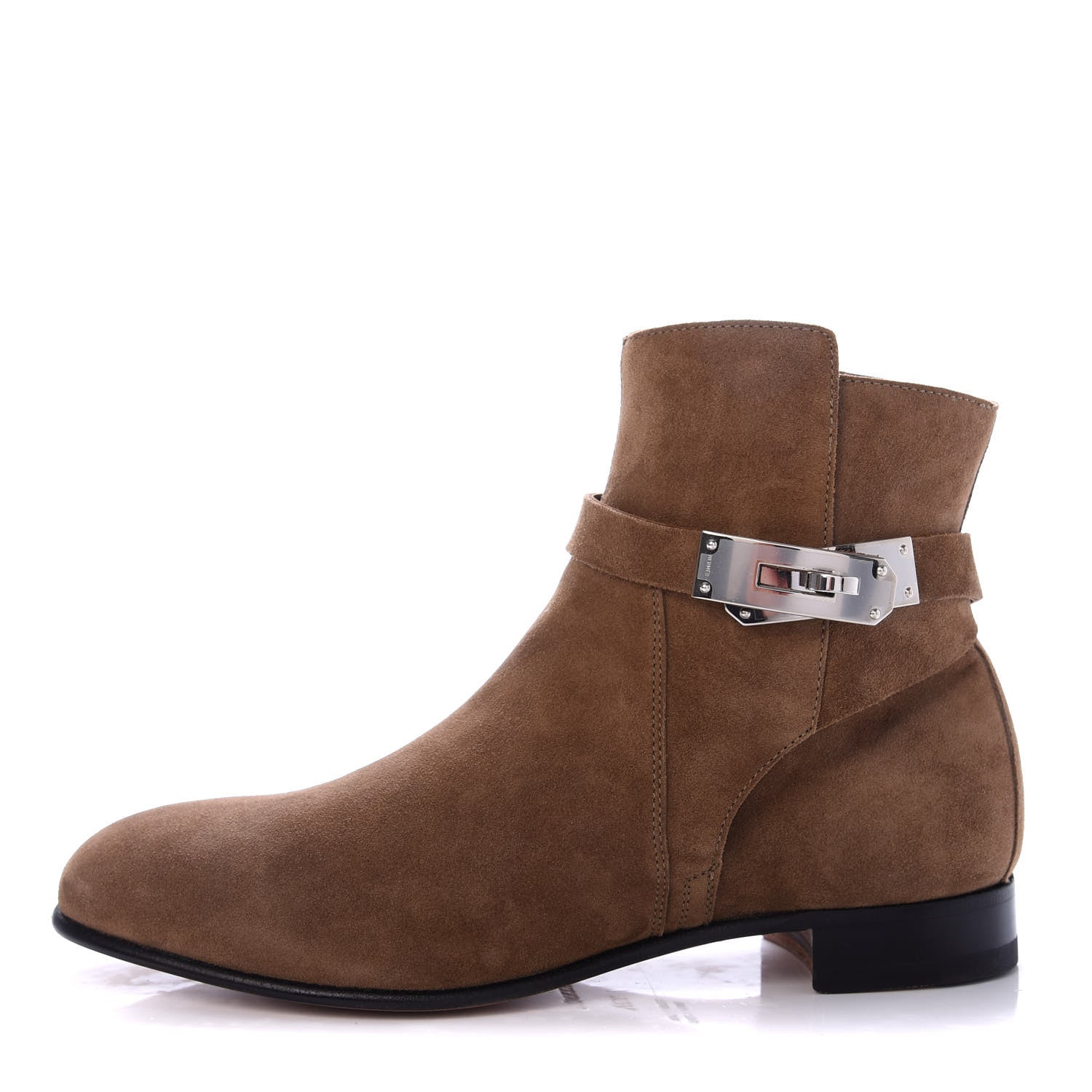 Hermes Suede Neo Low Boots 35.5 Ecorce 1 of 9