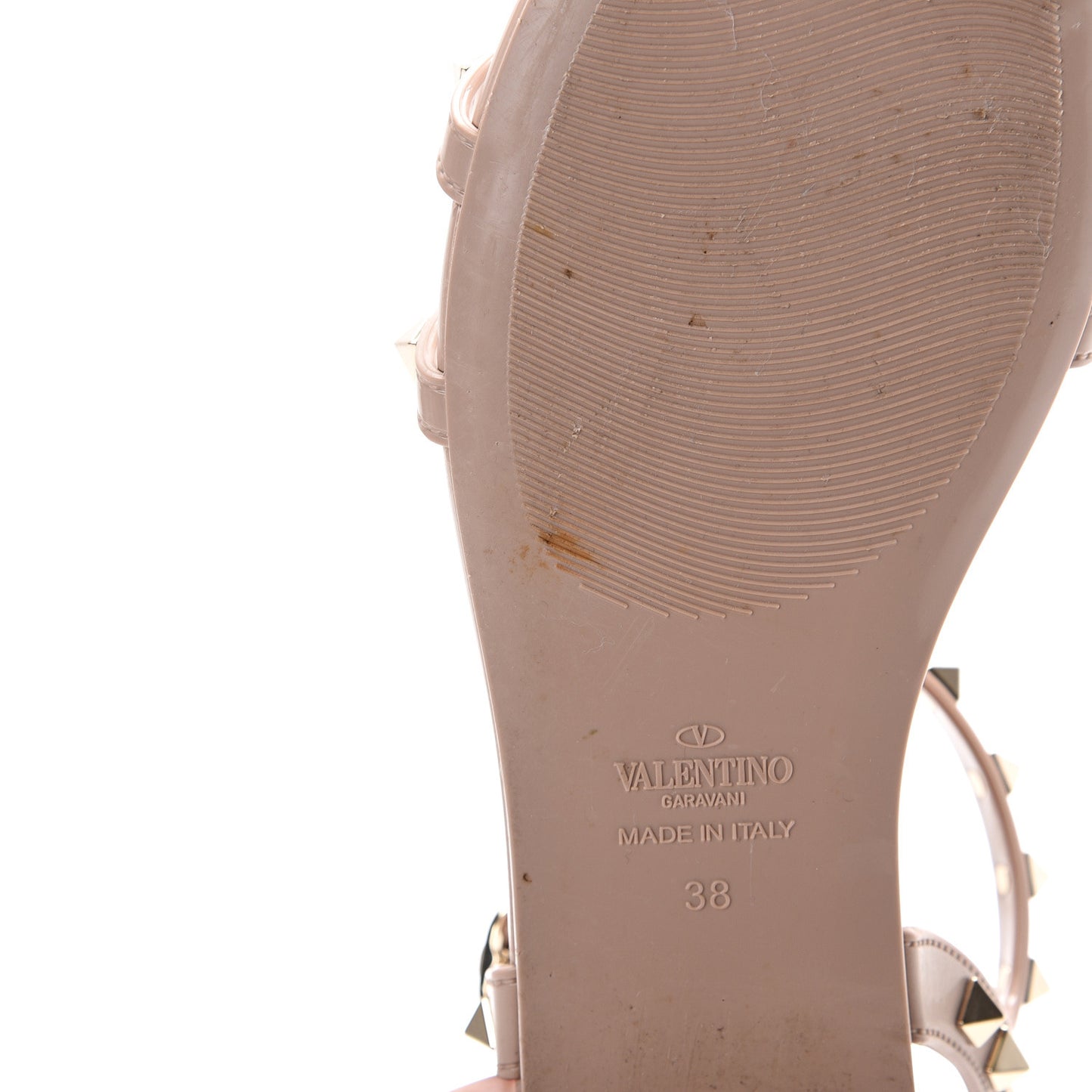 PVC Jelly Rockstud Caged Sandals 38 Poudre