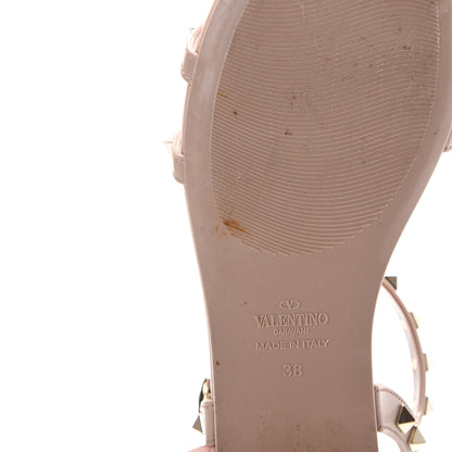 Valentino Garavani PVC Jelly Rockstud Caged Sandals 38 Poudre 10 of 14