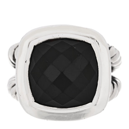 David Yurman Sterling Silver Black Onyx 14mm Albion Ring 54 6.75 1 of 5