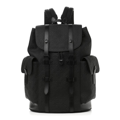 Louis Vuitton Taurillon Monogram Christopher MM Backpack Black 1 of 9