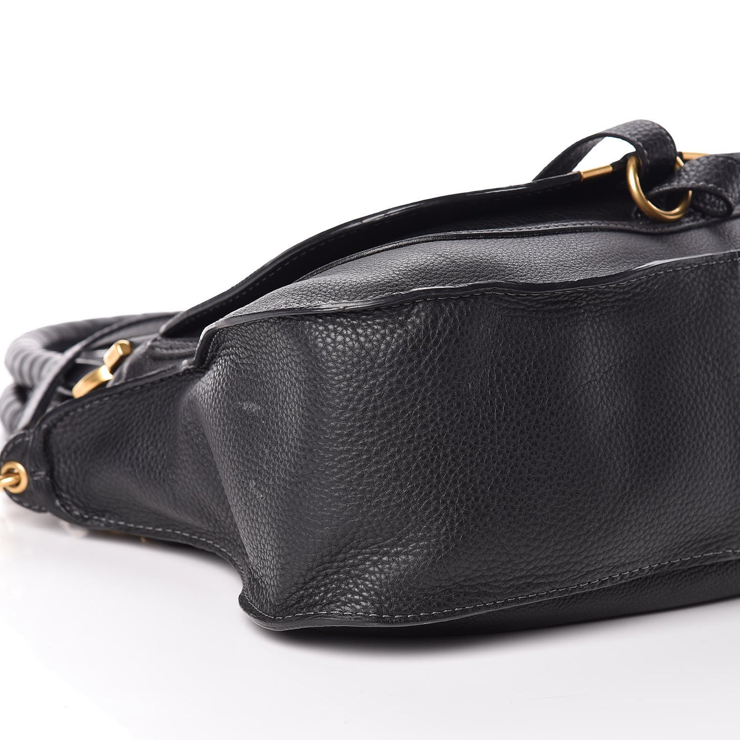 Calfskin Medium Marcie Satchel Black