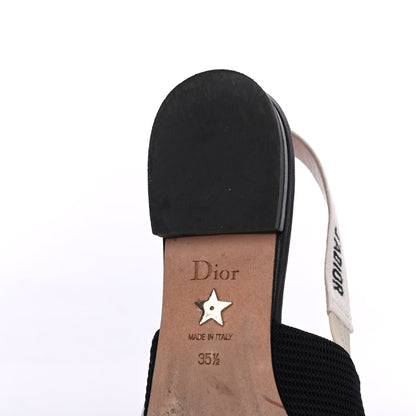 Christian Dior Technical Canvas Ribbon J'Adior Slingback Ballet Flats 35.5 Black 12 of 19