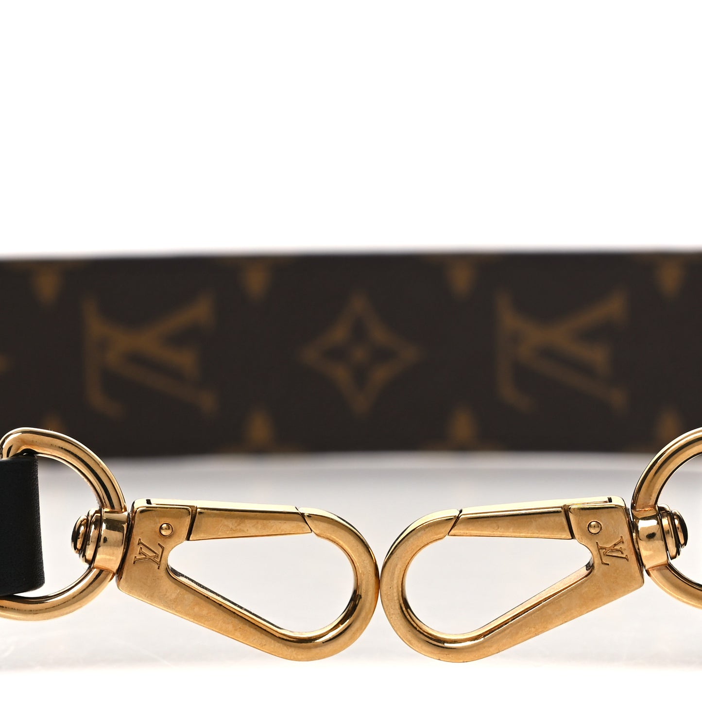 Monogram Letter Bandouliere Shoulder Strap Black