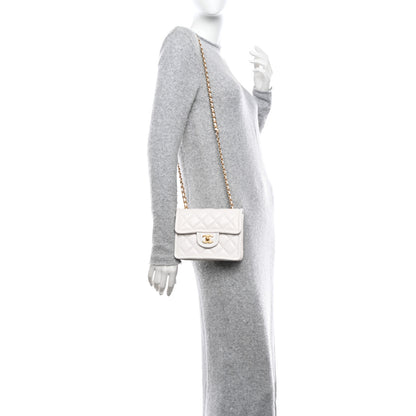 Chanel Caviar Quilted Mini Sweet Classic Flap White 2 of 12