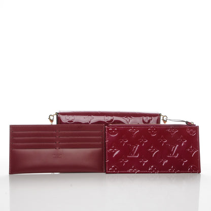 Louis Vuitton Vernis Felicie Chain Wallet Magenta 5 of 7