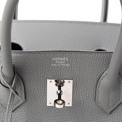 Hermes Togo Bi-Color Birkin 35 Gris Mouette Bleu Agate 12 of 15