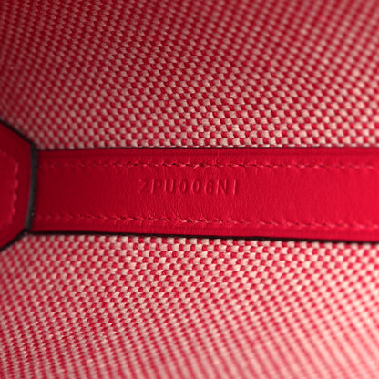 Hermes Swift Toile H Cabas H En Biais 27 Ecru Framboise 7 of 10