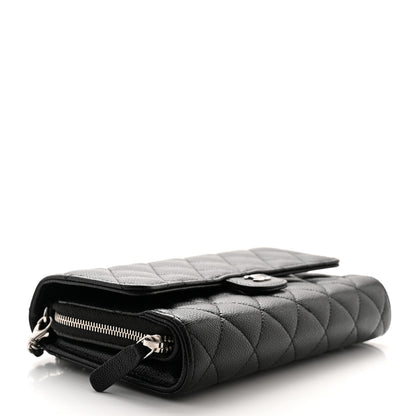 Chanel Caviar Quilted Phone Holder Wallet on Removable Chain Black 5 of 17