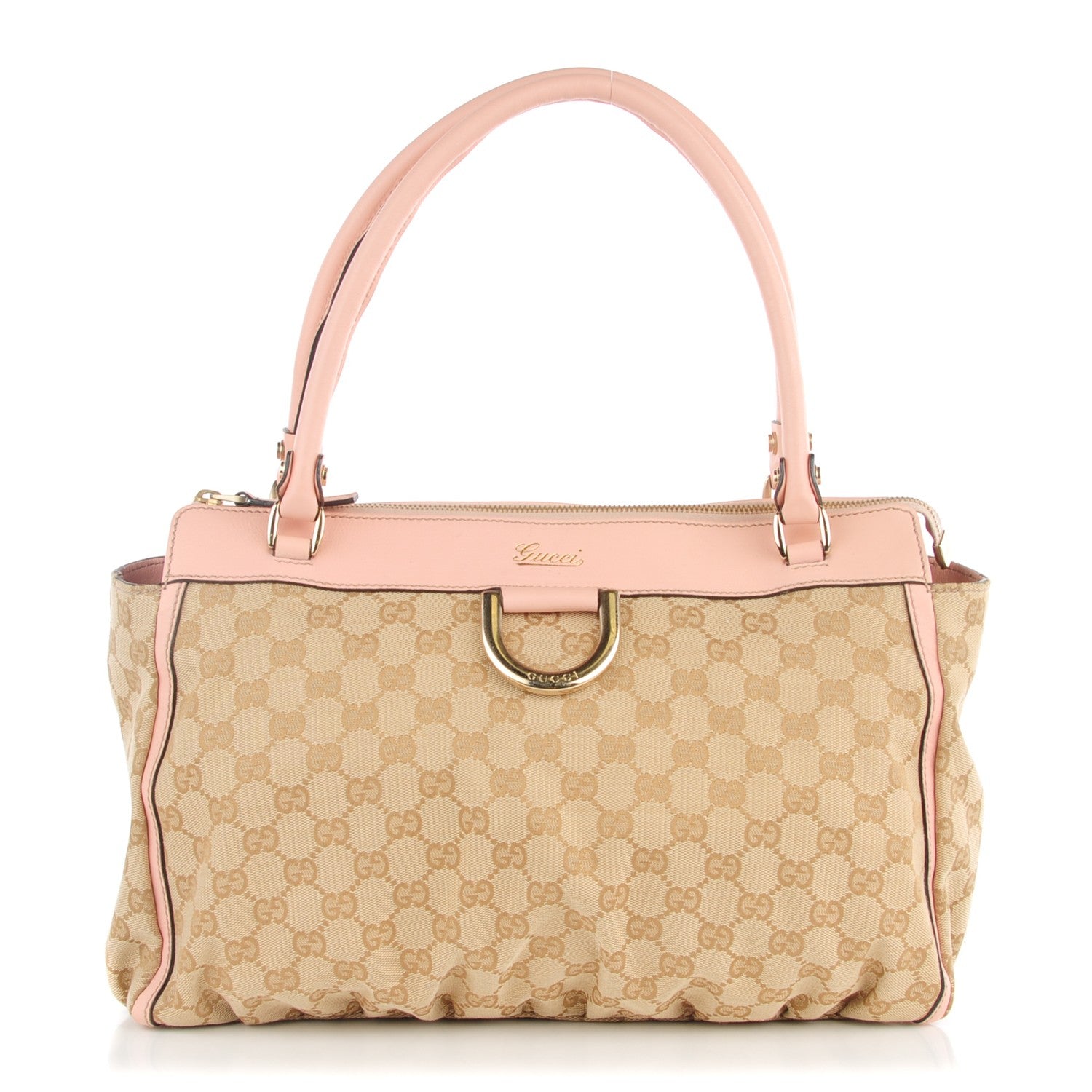 Gucci Monogram D Gold Tote Pink 1 of 8