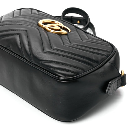 Gucci Calfskin Matelasse Small GG Marmont Chain Shoulder Bag Black 12 of 12