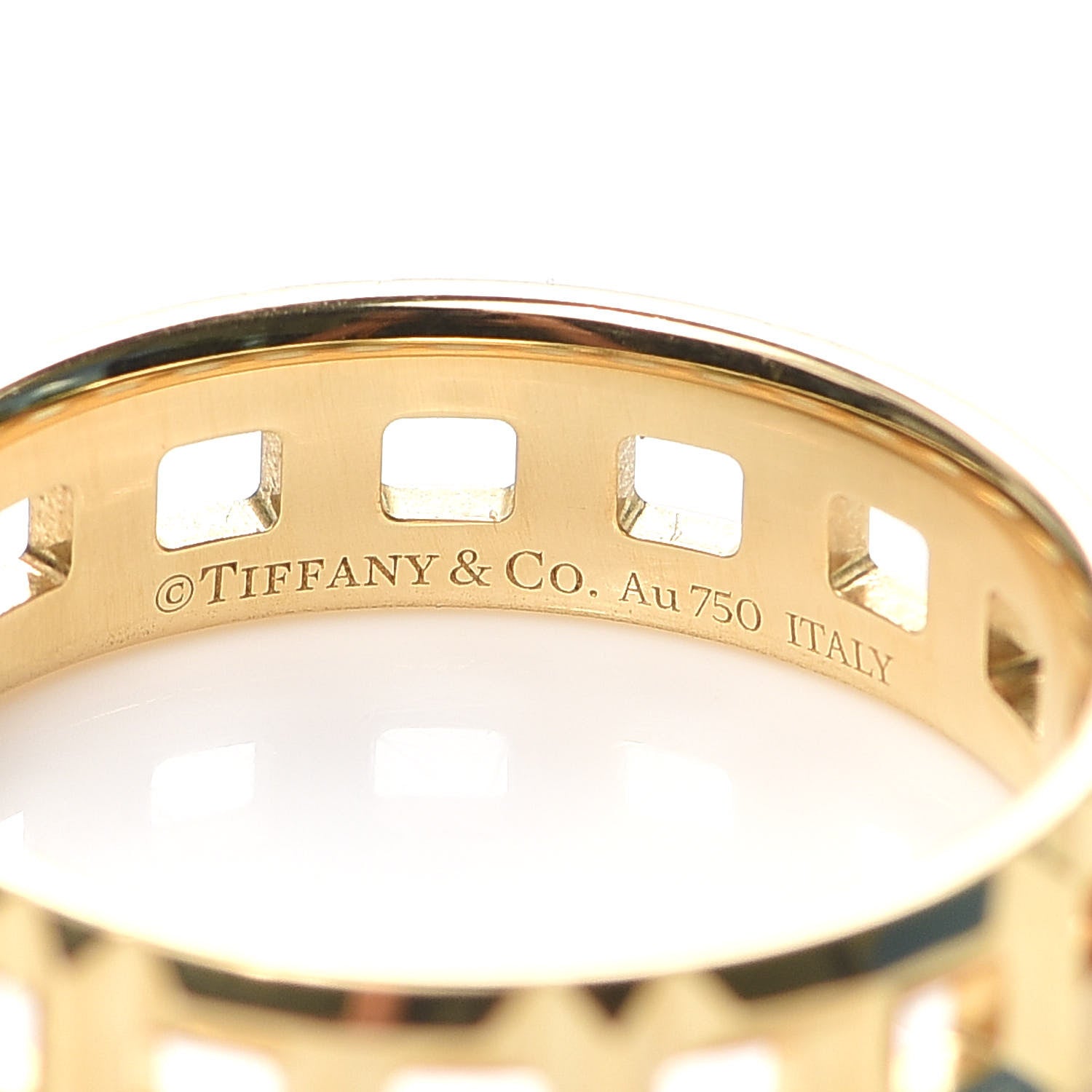 Tiffany 18K Yellow Gold T True Wide Ring 57 8 4 of 4