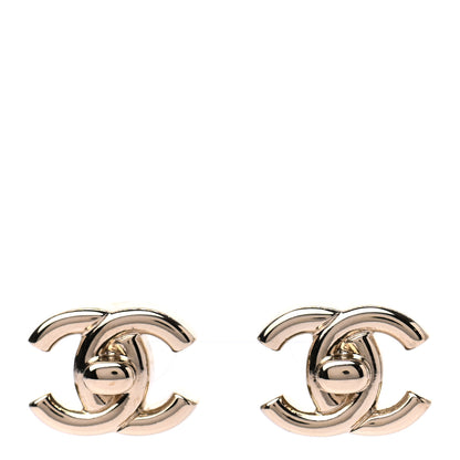 Chanel Metal CC Turnlock Earrings Gold 1 of 4
