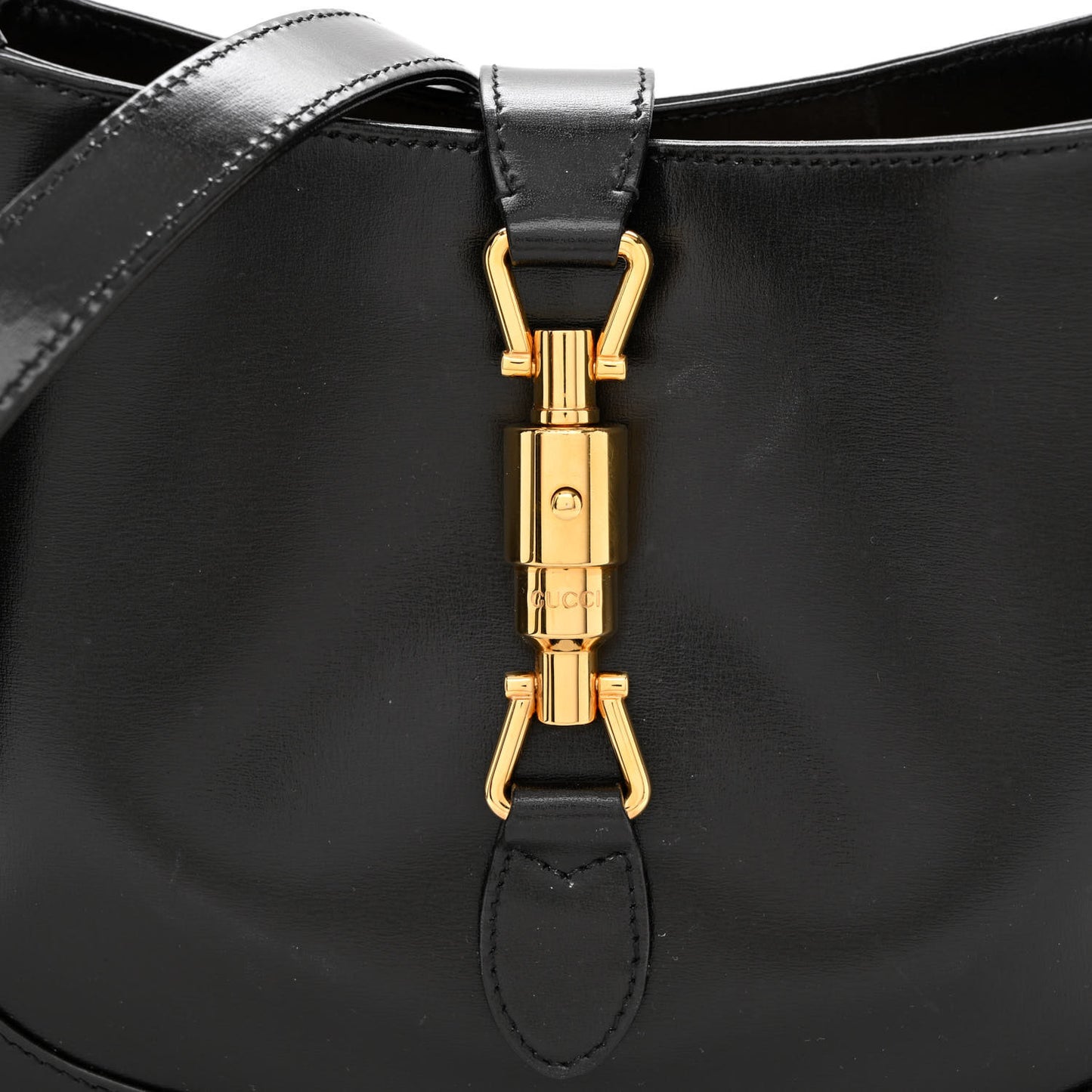 Boarded Dyana Lux Calfskin Small Jackie 1961 Hobo Black
