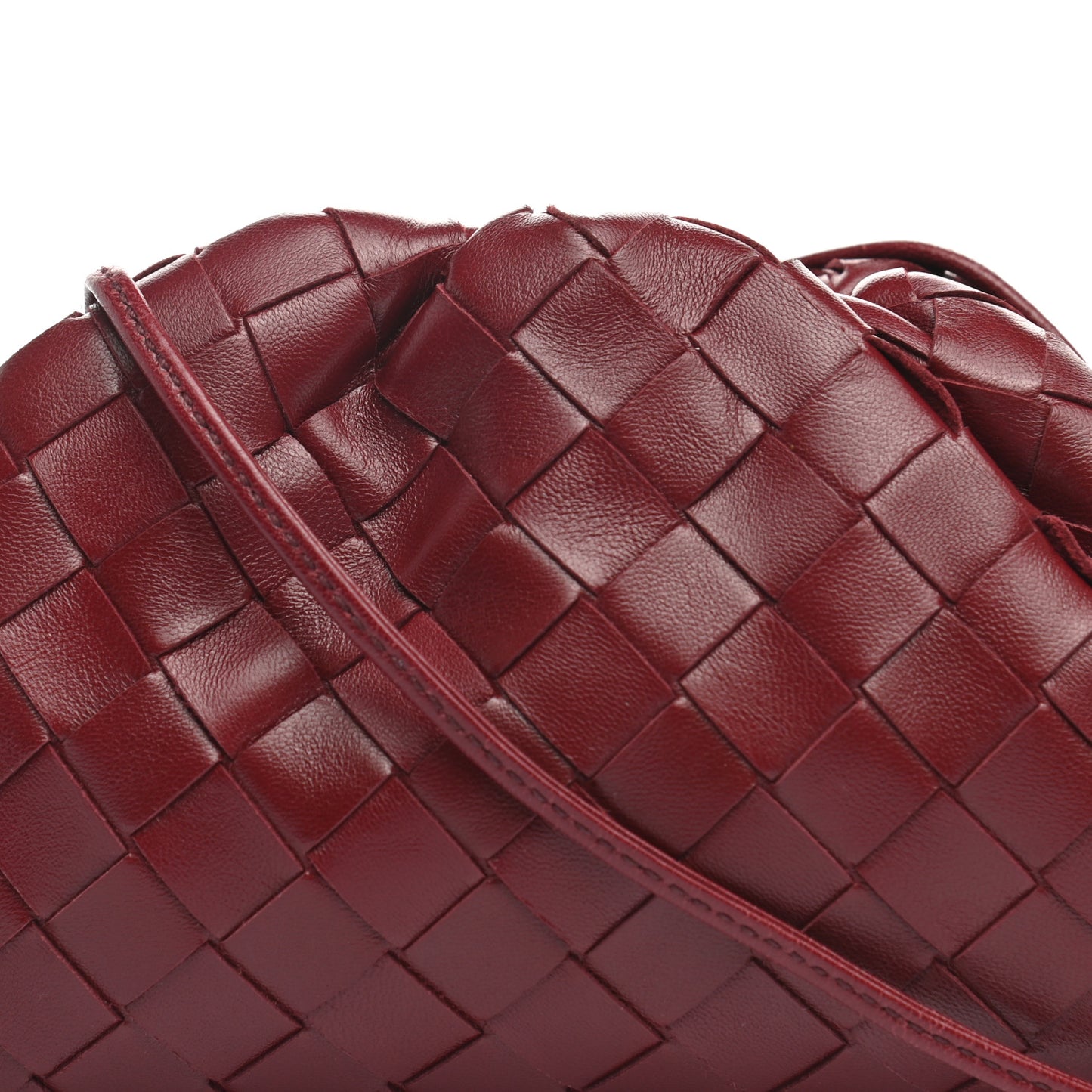Nappa Intrecciato The Mini Pouch Bordeaux