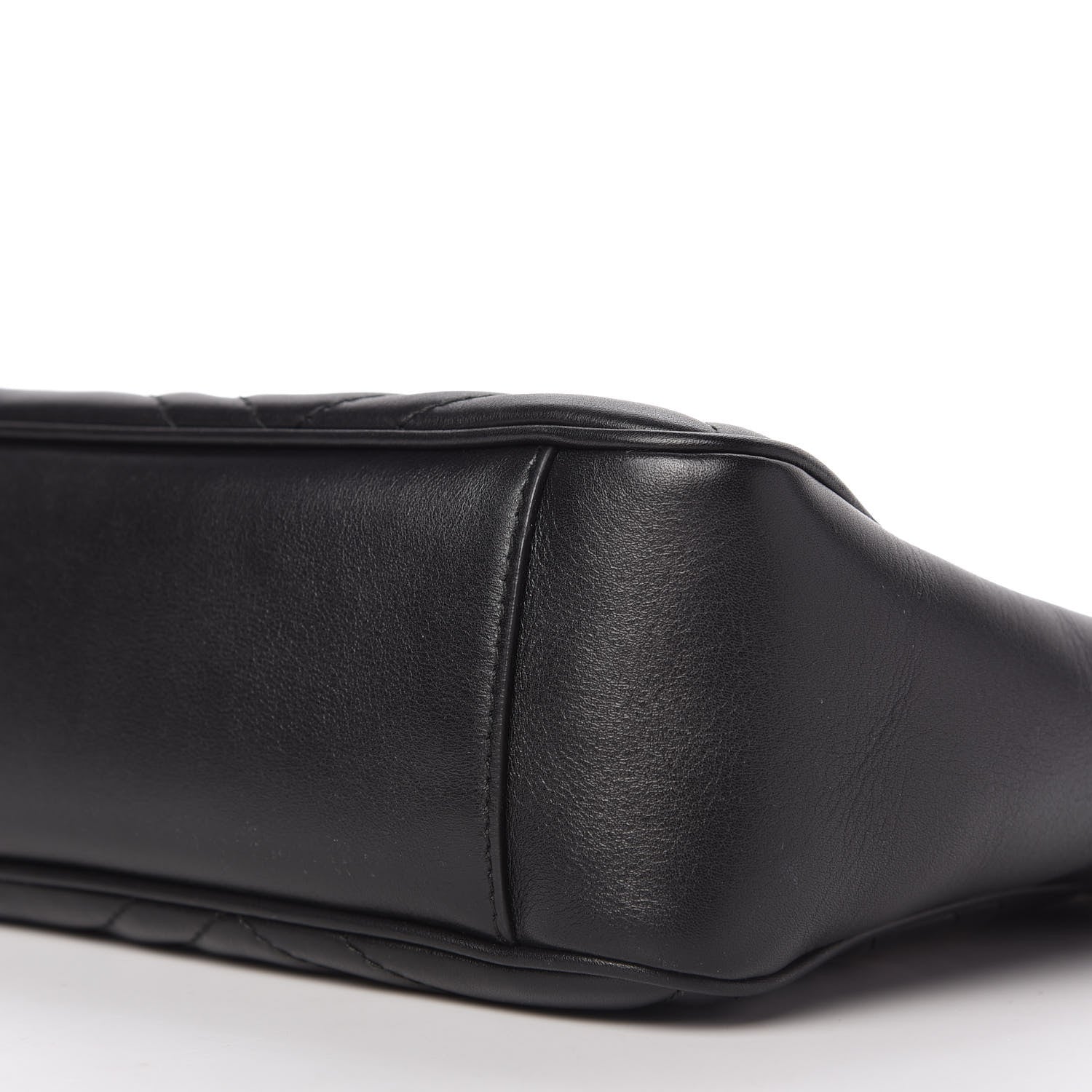 Gucci Calfskin Matelasse Medium GG Marmont Open Top Shoulder Bag Black 7 of 10