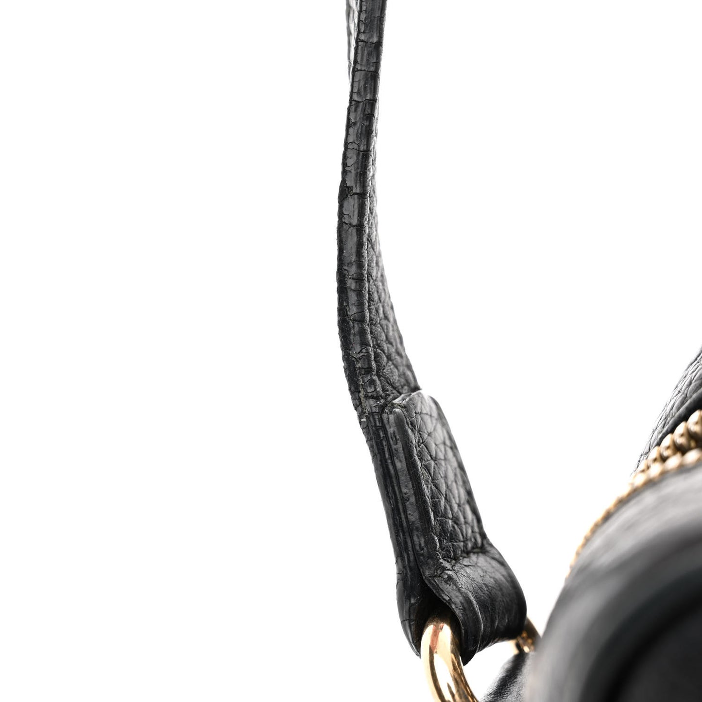 Pebbled Calfskin Small Soho Disco Bag Black