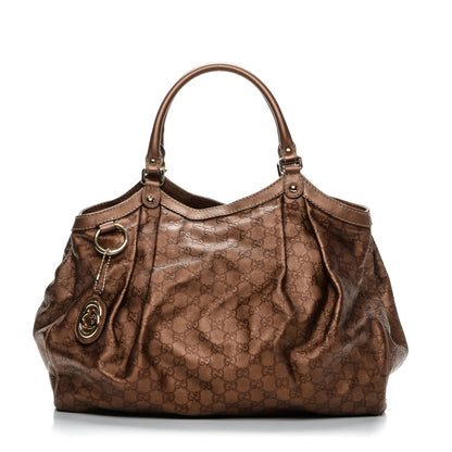 Gucci Guccissima Large Sukey Tote Bronze 1 of 7