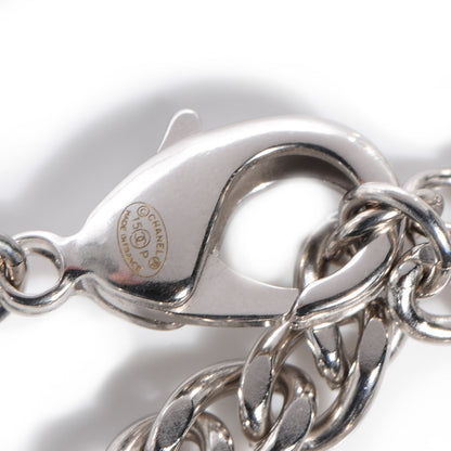 Chanel Pearl CC Long Chain Necklace Silver 6 of 7