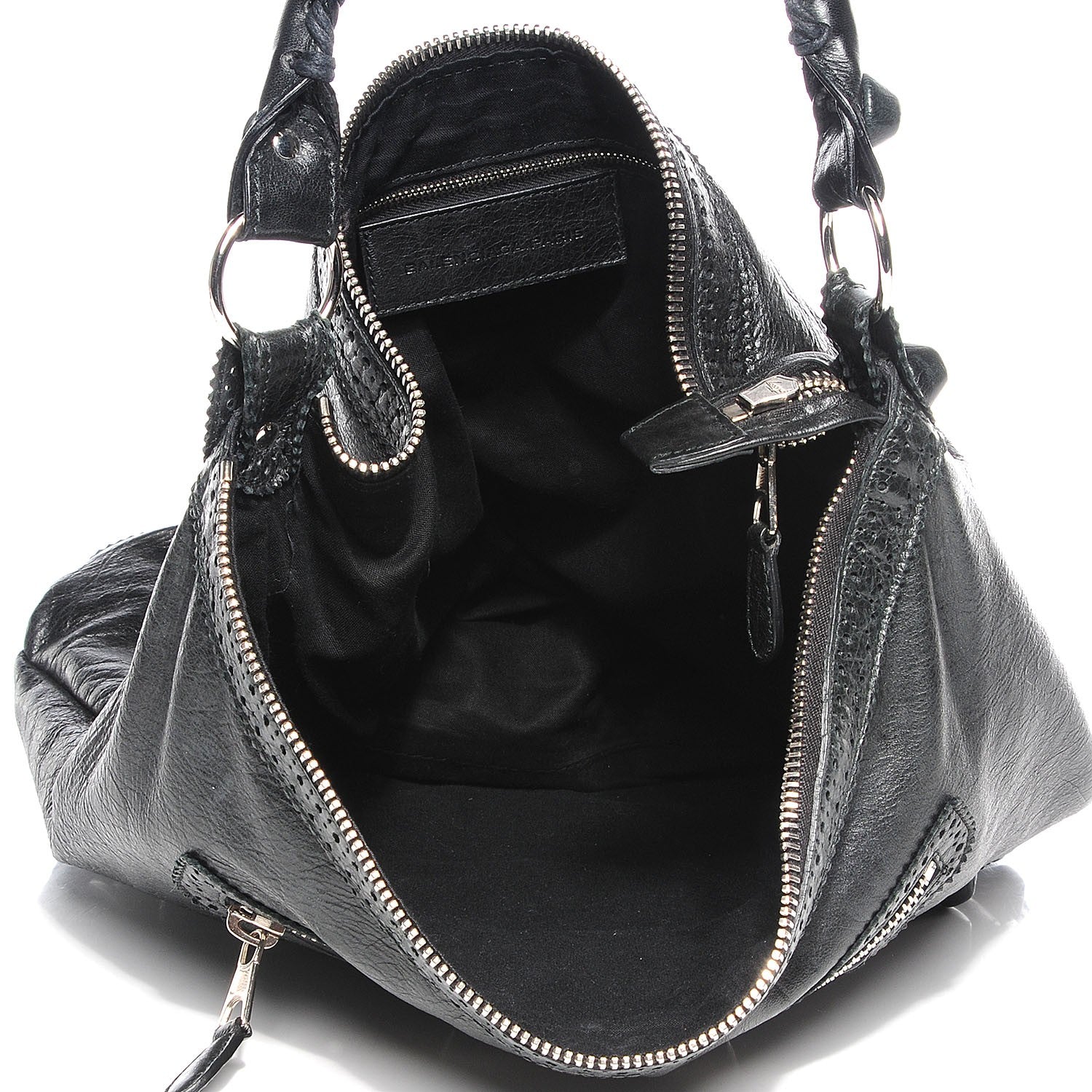 Balenciaga Agneau Giant Brogues Hardware Day Hobo Black 9 of 13