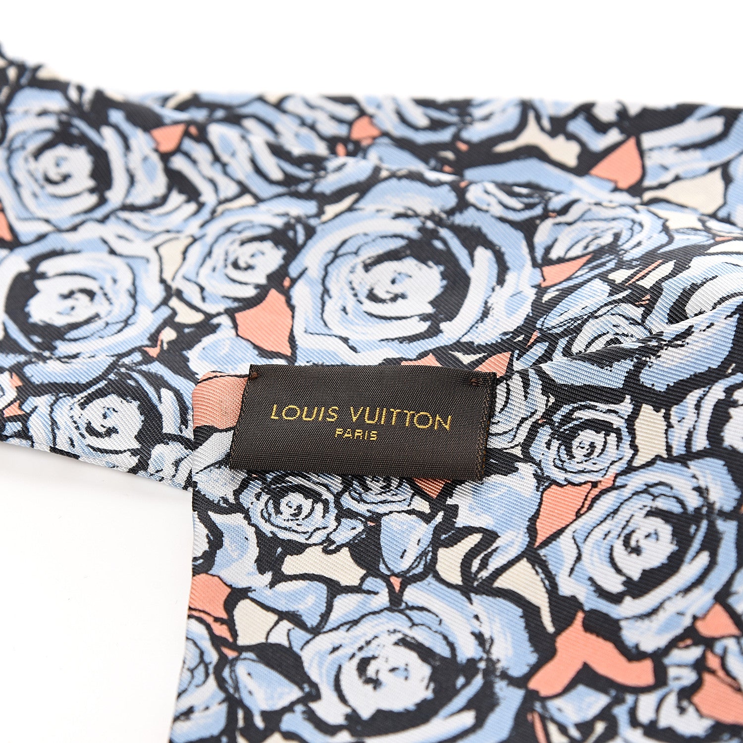 Louis Vuitton Rock n Roses Silk Bandeau Bleu Ciel 2 of 2