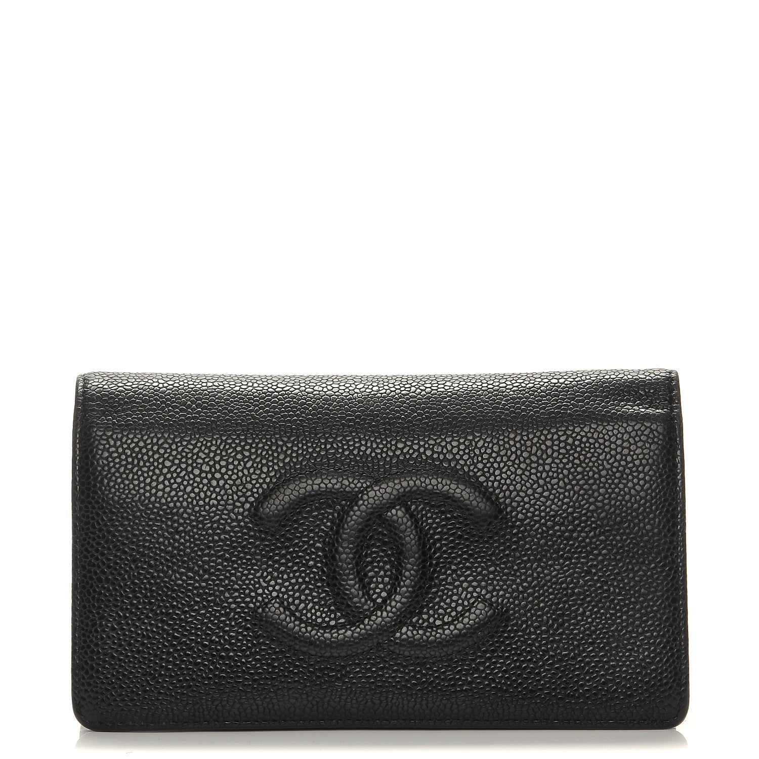 Chanel Caviar Timeless CC Yen Wallet Black 1 of 8