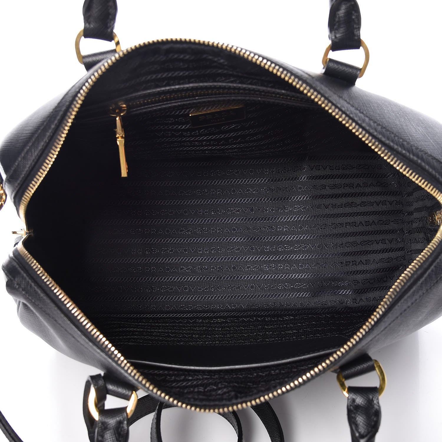 Prada Saffiano Lux Bowler Black 5 of 13