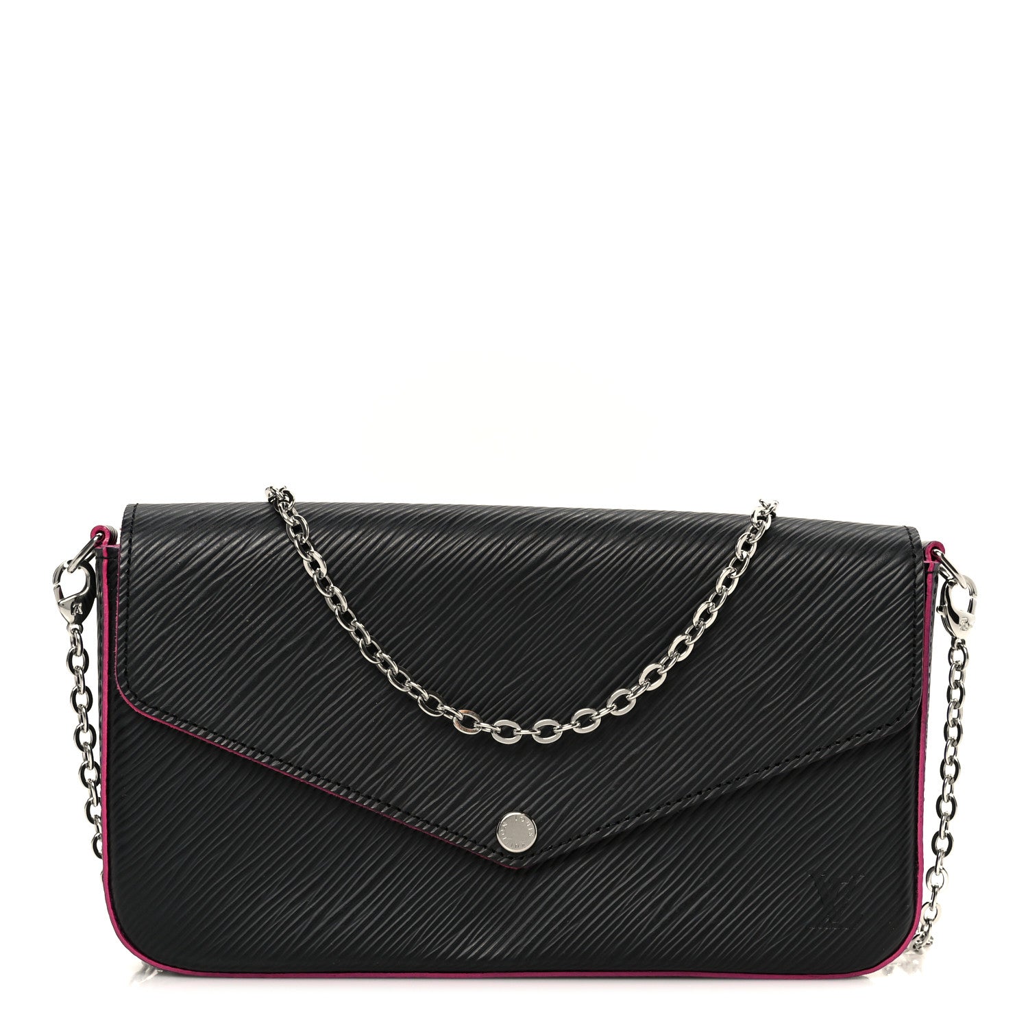 Louis Vuitton Epi Pochette Felicie Black Hot Pink 1 of 15