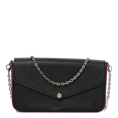 Louis Vuitton Epi Pochette Felicie Black Hot Pink 1 of 15