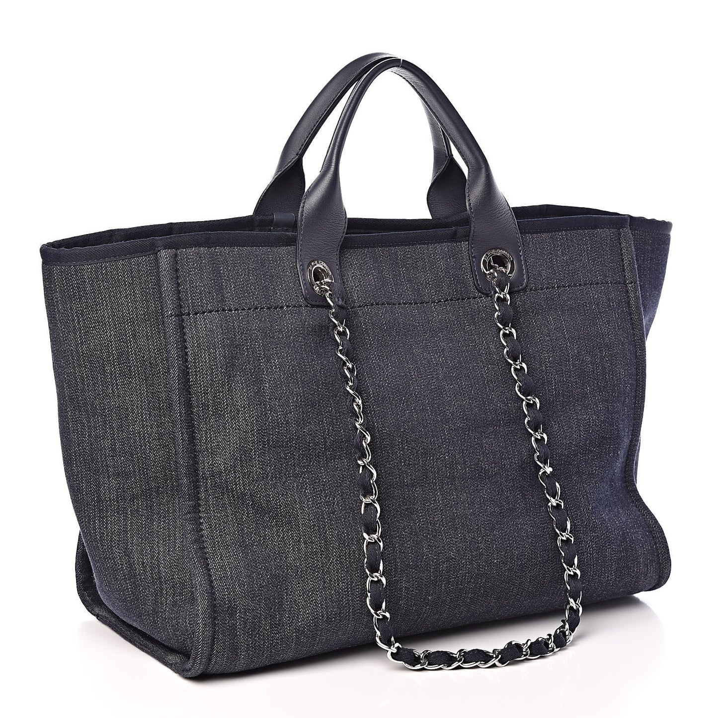 Denim Large Deauville Tote Dark Blue