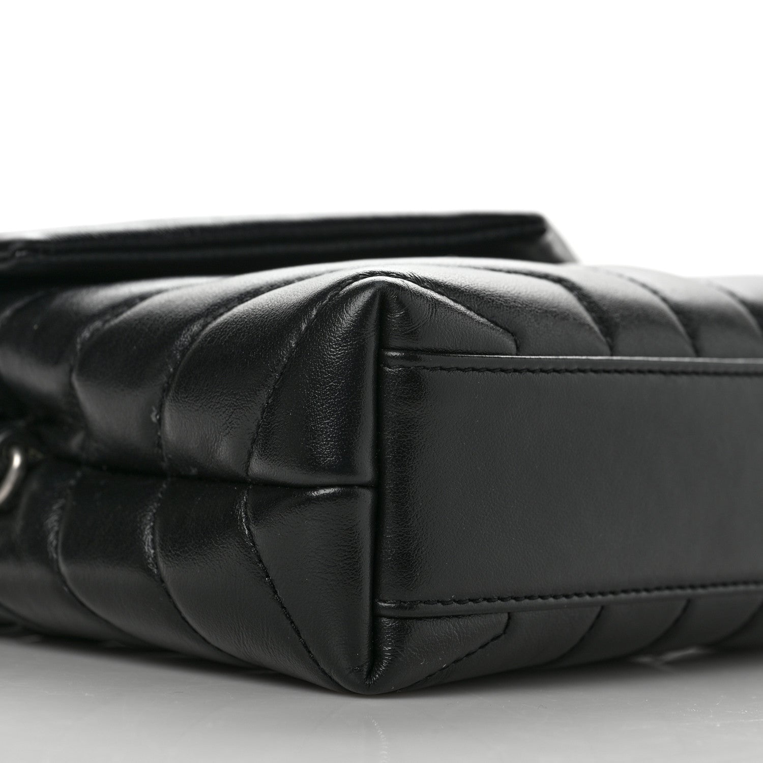 Saint Laurent Calfskin Y Quilted Monogram Toy Loulou Crossbody Bag Black 8 of 12