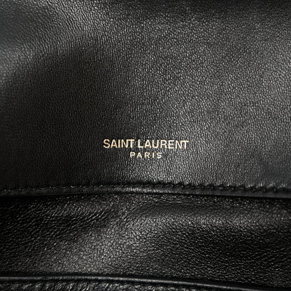 Saint Laurent Lambskin Matelasse Chevron Monogram Small Sulpice Bag Black 7 of 16