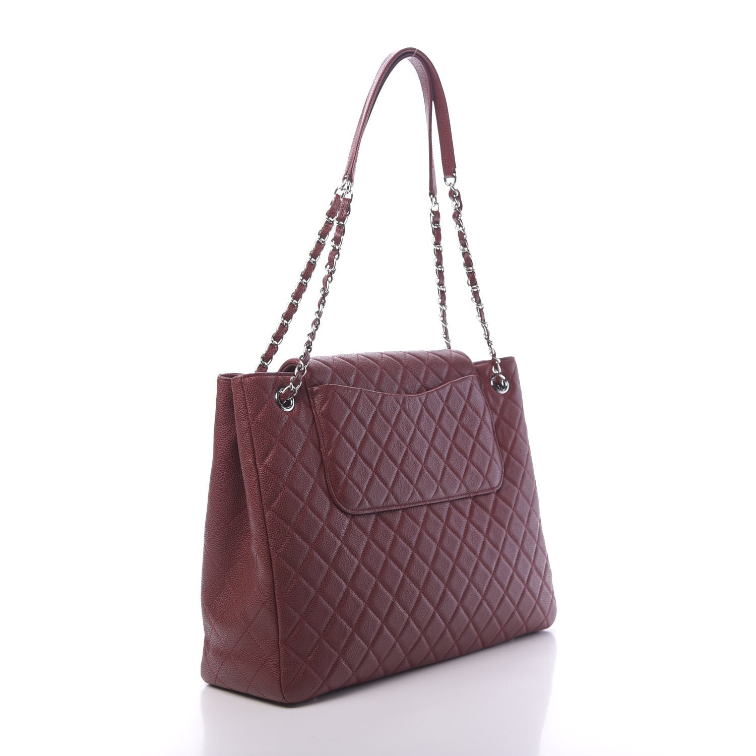 Chanel Caviar Quilted Flap Tote Red 4 of 12