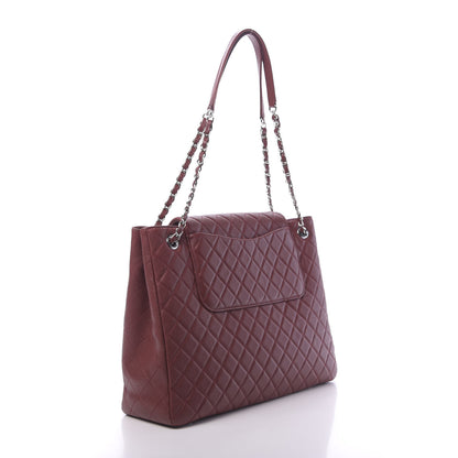 Chanel Caviar Quilted Flap Tote Red 4 of 12
