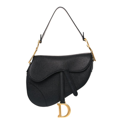Christian Dior Grained Calfskin Saddle Bag Black 1 of 9
