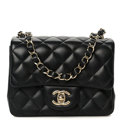 Chanel Lambskin Quilted Mini Square Flap Black 1 of 12