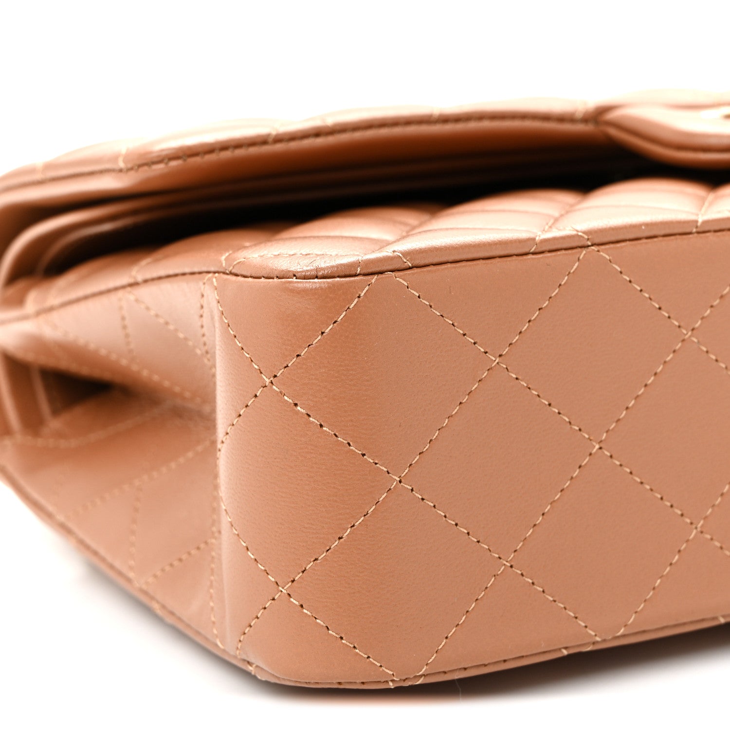 Chanel Lambskin Quilted Medium Double Flap Brown 9 of 10