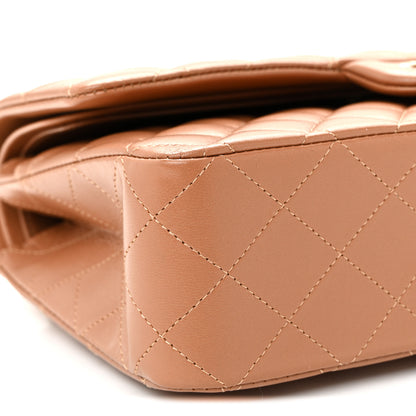 Chanel Lambskin Quilted Medium Double Flap Brown 9 of 10