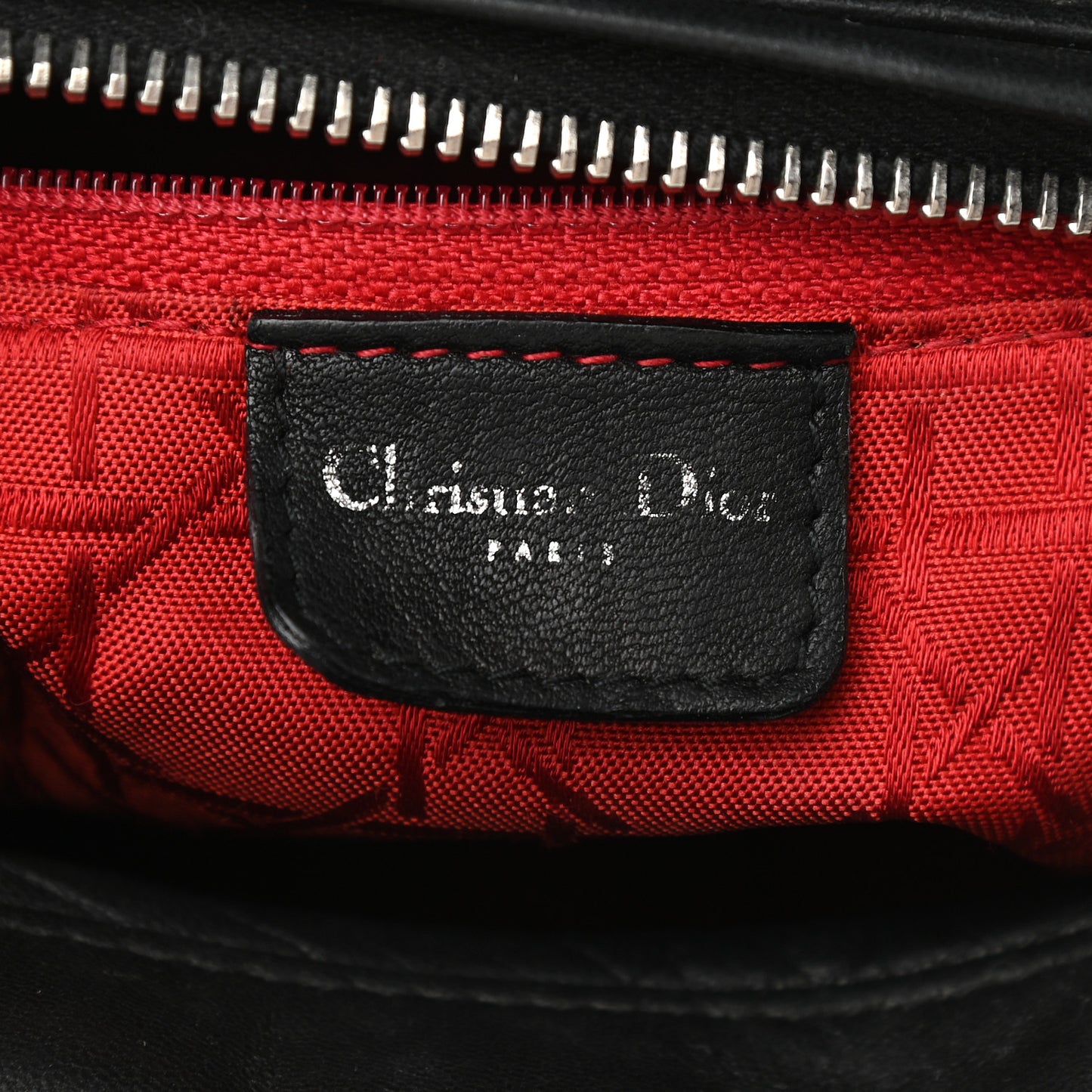 Lambskin Studded Cannage Medium Lady Dior Black