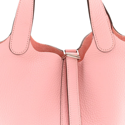 Hermes Taurillon Clemence Picotin Lock 18 PM Rose Sakura 8 of 12