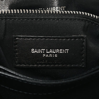 Saint Laurent Calfskin Y Quilted Monogram Toy Loulou Crossbody Bag Black 6 of 9