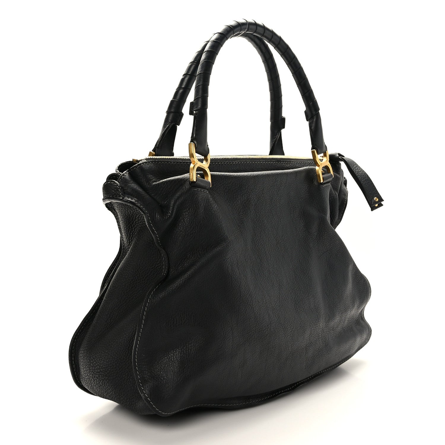 Chloe Calfskin Large Marcie Satchel Black 3 of 8