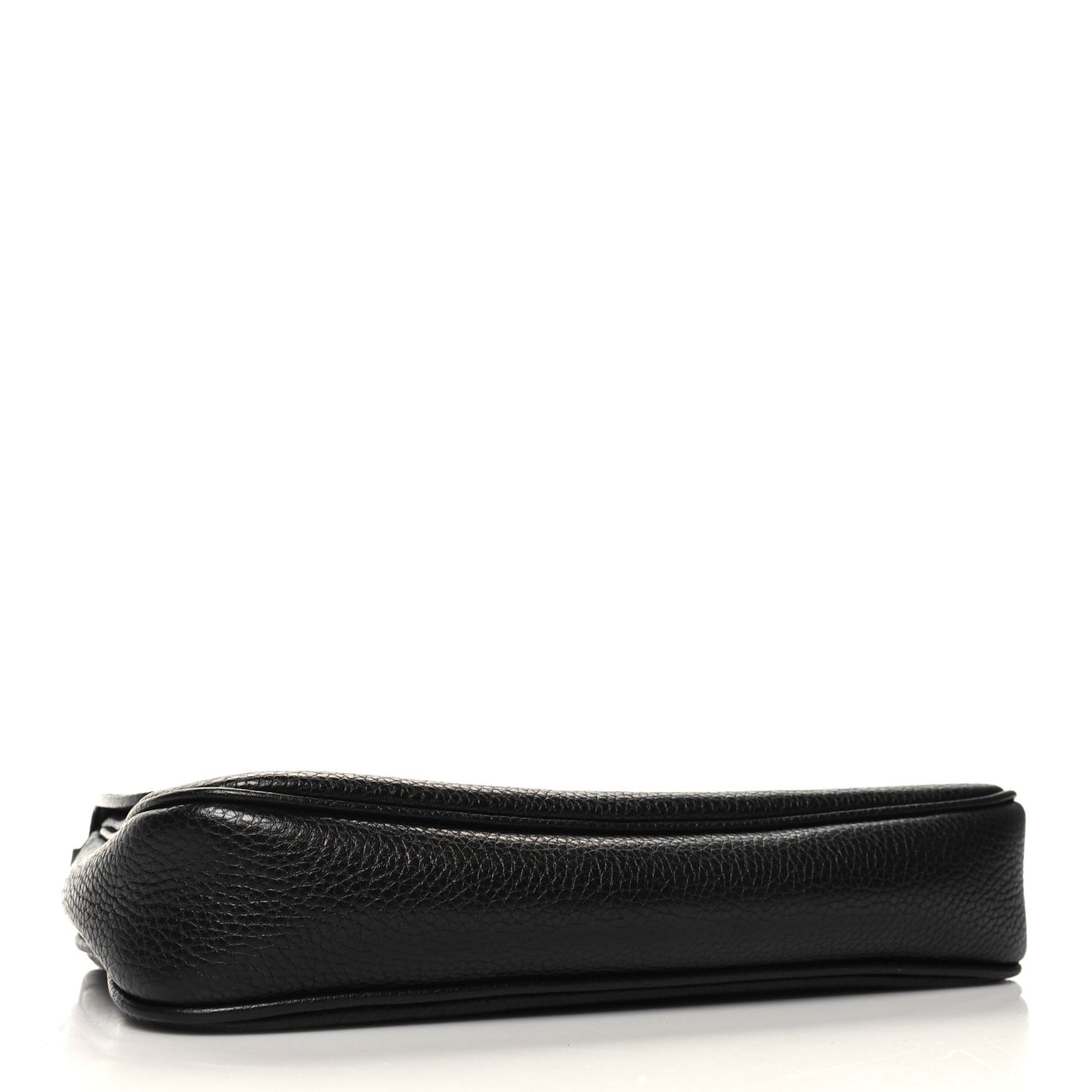 Pebbled Calfskin Medium Soho Flap Crossbody Black