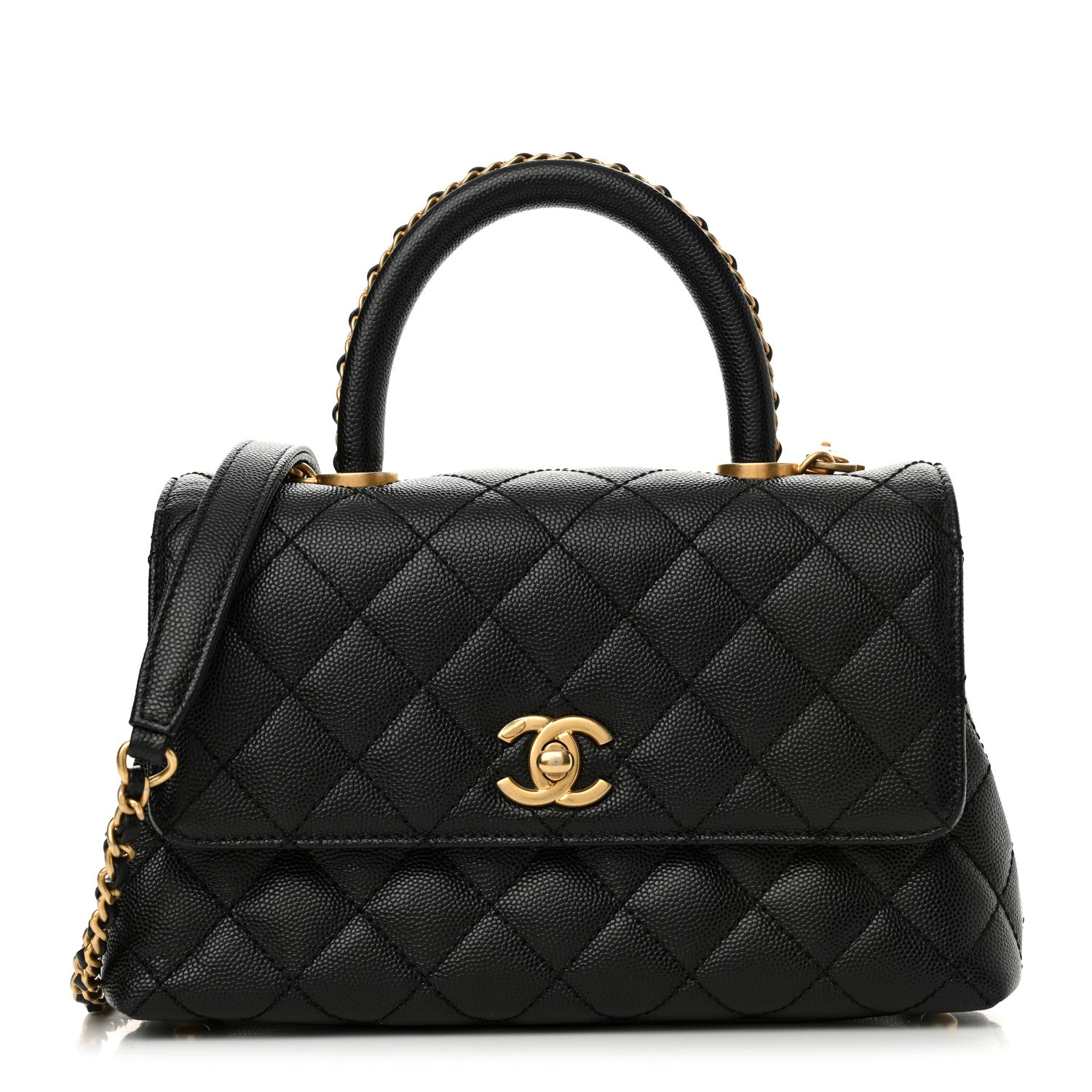 Chanel Caviar Quilted Mini Coco Chain Handle Flap Black 1 of 10