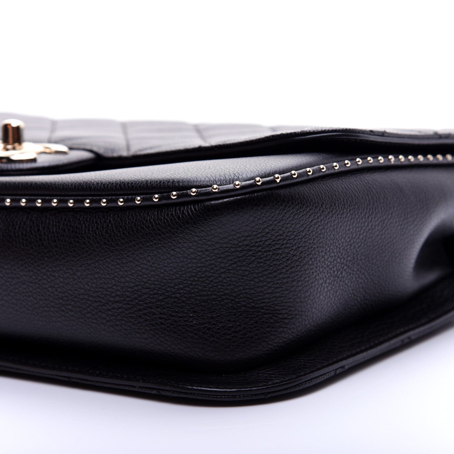 Chanel Caviar Quilted Large Studded Flap Black 7 of 13