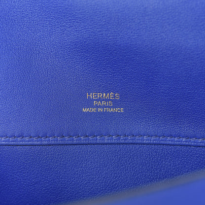 Hermes Swift Kelly Cut Clutch Pochette Bleu Electrique 16 of 26