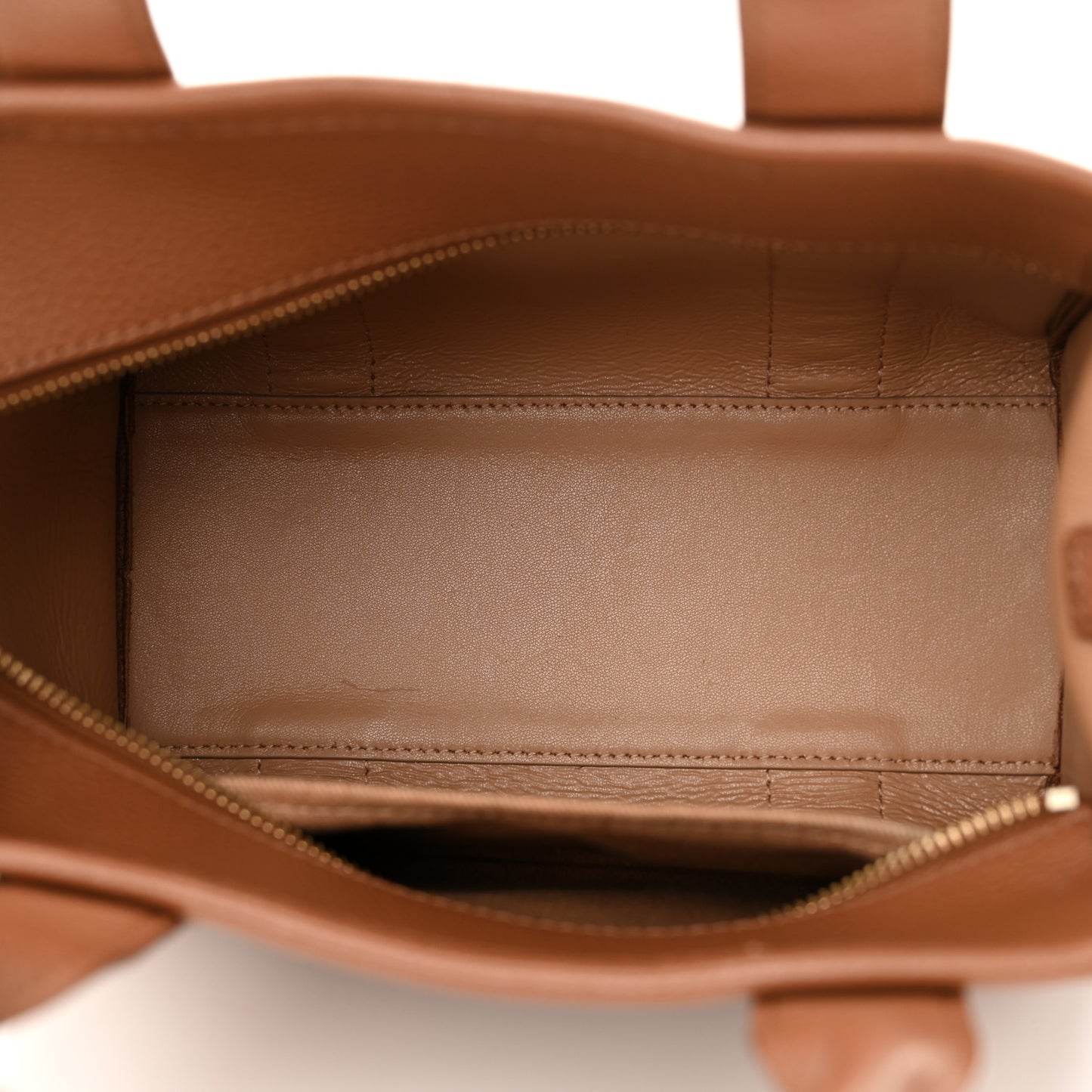 Grained Calfskin Mini The Tote Bag Argan Oil