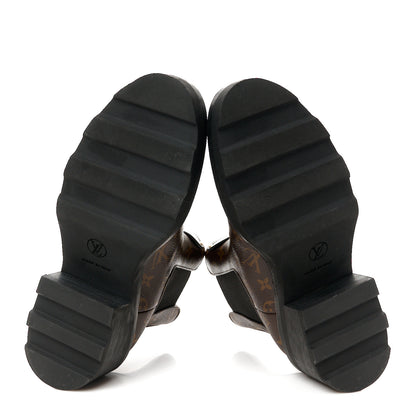 Louis Vuitton Patent Monogram LV Beaubourg Ankle Boots 41 Black 5 of 9