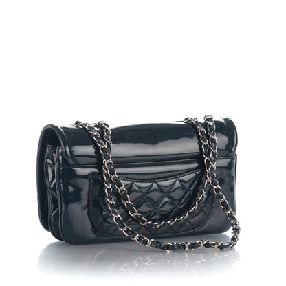 Chanel Vinyl Small Lipstick Flap Bag Navy Blue 3 of 7